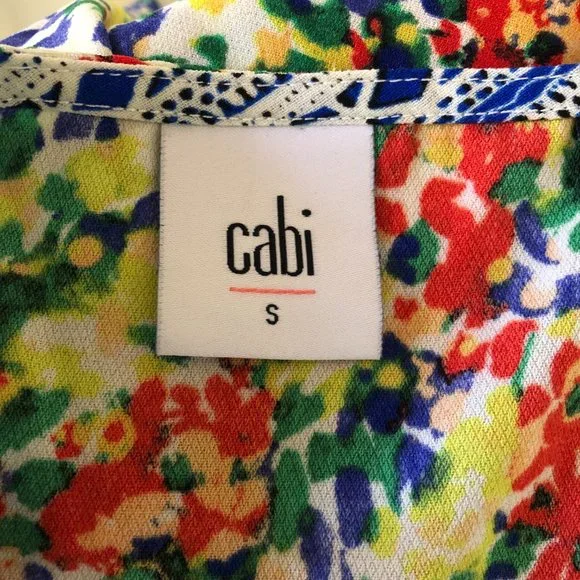 Cabi fiesta floral Cruise yacht romper size S Pockets colorful vacation casual - Picture 4 of 11
